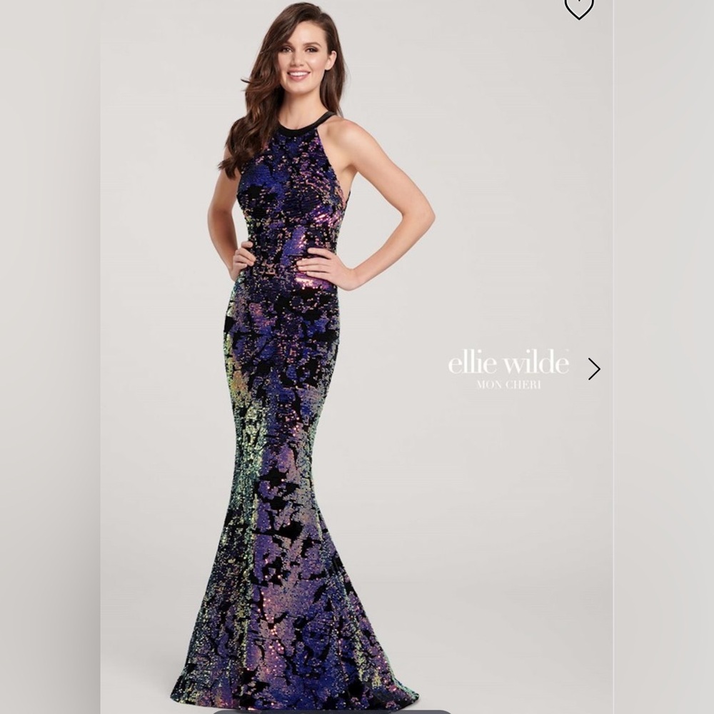 Mon Cheri Multicolor Sequin Dress